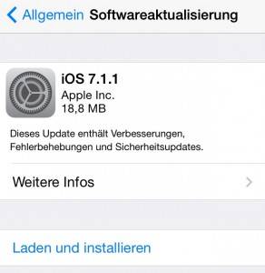 iOS 7.1. Update iPhone 5