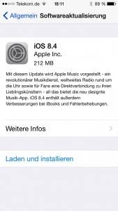 iOS 8.4 Update bereitgestellt
