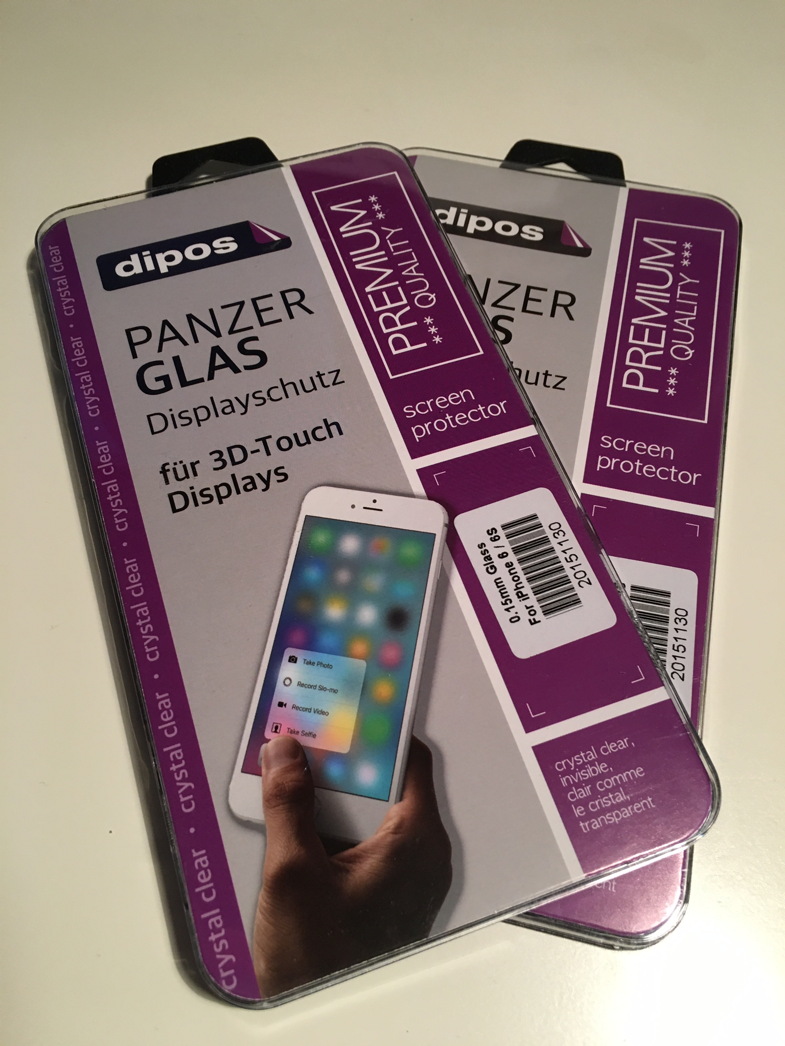 Panzerglas Displayschutz von dipos für iPhone 6/6s