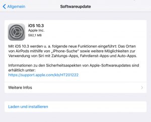 Neues iOS Update. 