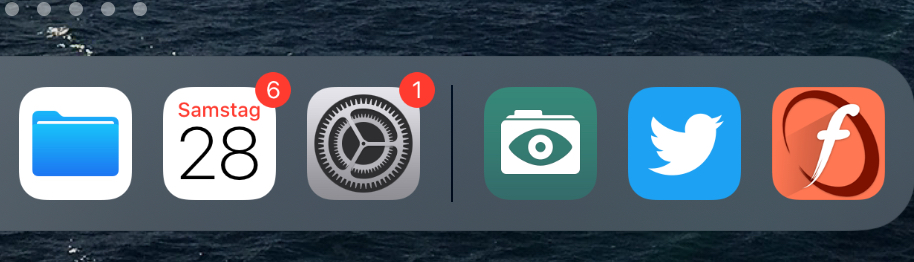 Nach Update auf iPadOS 13.1.1 bleibt die „rote 1“ bei Einstellung stehen