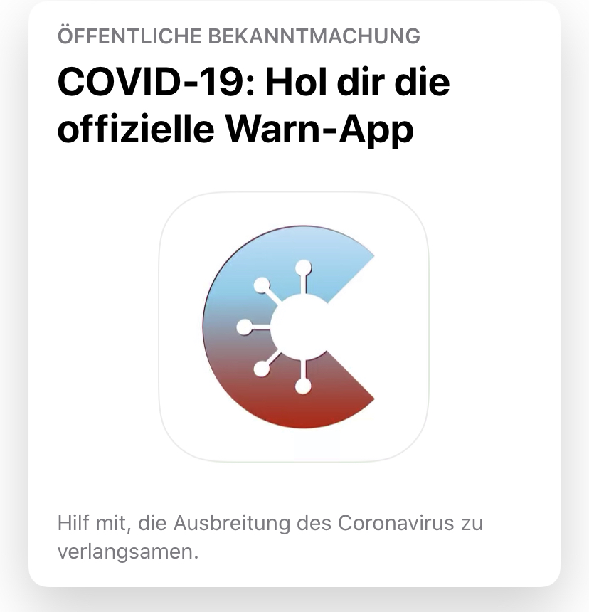 Corona-Warn-App kostenlos zum Download bereit