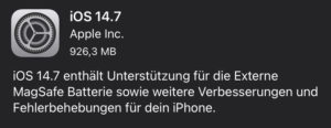 Update iOS 14.7