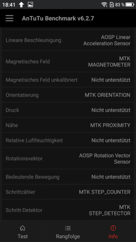 neffos X1 Lite Benchmark mit AnTuTu App